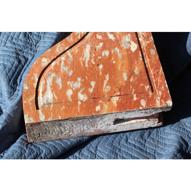 Mid 19th Century Louis XVI Royal Rouge Marble Console Table For Sale - Image 9 of 12