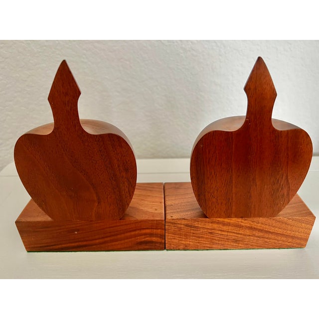 MidCentury Modern Wooden Apple Bookends a Pair Chairish