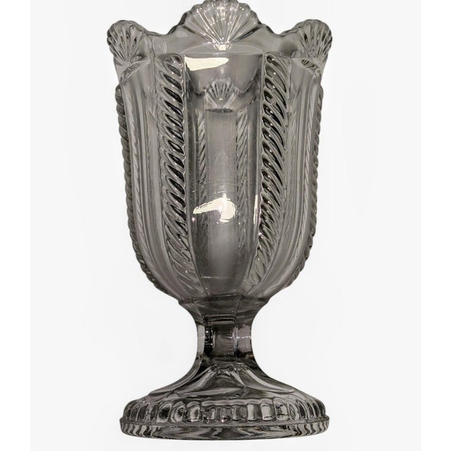Victorian Eapg Boston & Sandwich Glass "Cable" Pattern Spoon Holder (1858) For Sale - Image 3 of 12