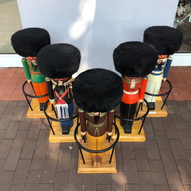 1960s German Nutcracker Bar Stools by Volkmar Matthes Mid CenturySet