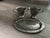 1940s Antique Genuine Pewter Cream & Sugar Set W/ Serving Tray. All 3 Pieces Are Stamped W/ Their Catalog Production Numbers: (352, 357, 848) by Kirk Stieff For Sale - Image 5 of 6