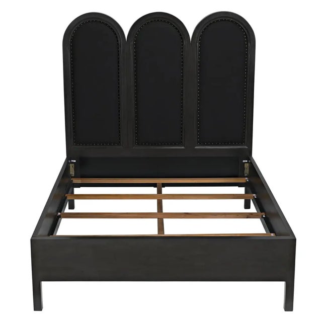 Mid-Century Modern NOIR Arch Bed, Queen For Sale - Image 3 of 5
