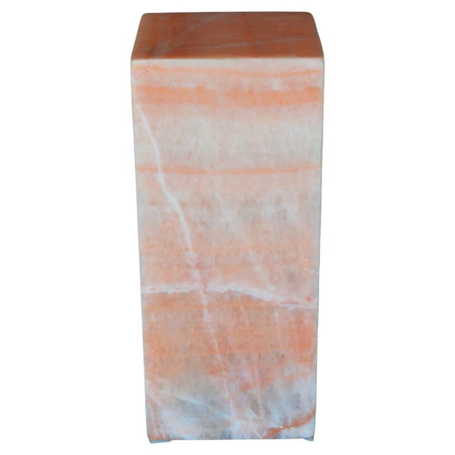 Pair of Pink Modern Onyx Lamps. USA, 21st Century