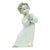 Late 20th Century Lladro Angel With Flute Glazed Porcelain Figurine – Signed & Dated For Sale