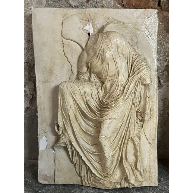 Beige Large Sculpture Reproduction of Nike, 1920s-1940s, Plaster For Sale - Image 8 of 8