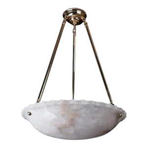 Alabaster Celestia Pendant in Brass Finish
