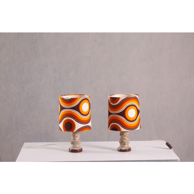 Vintage Ceramic Table Lamps from Scheurich, Germany, 1970s Set of 2 For Sale - Image 6 of 6