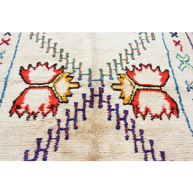 Mid 20th Century Vintage Moroccan Rug - 8' X 4'4'' For Sale - Image 4 of 6