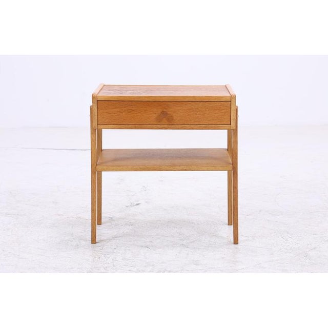 Mid-Century Oak Nightstand, 1960s For Sale - Image 3 of 13