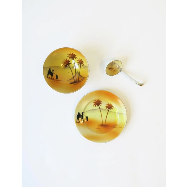 Porcelain Desert Palm Serving Set - Set of 3 For Sale - Image 4 of 13