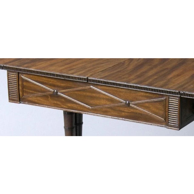 Brown English Regency Sofa Games Table For Sale - Image 8 of 10