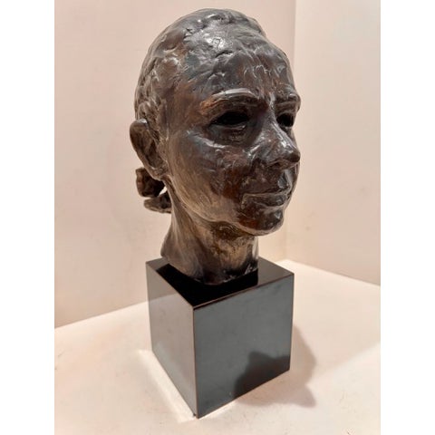 1960s Larry Mohr Bronze Bust Sculpture Signed From Artist Estate For Sale In Atlanta - Image 6 of 10