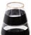 The Vector glass torpedo short vase features a hand painted black swirl pattern and a simple gold touch on the rim to...