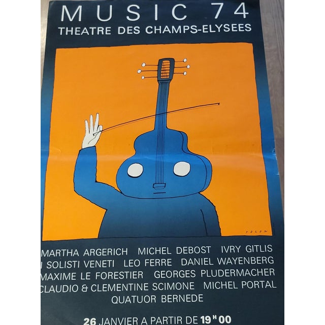Poster from Jean Michel Folon Music, 1974 For Sale - Image 4 of 13
