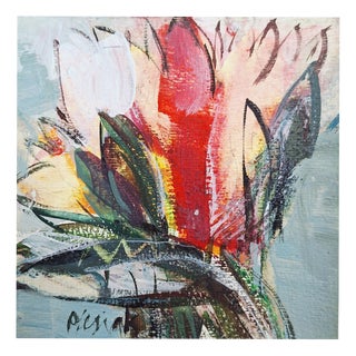 Bozena Lesiak, Tulips, Gouache on Paper, 2026 For Sale