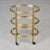 Hollywood Regency Style Small Three Tier Brass Trolley With Removable Trays For Sale In Detroit - Image 6 of 12
