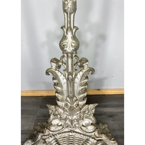 Gold Vintage French Style Ornate Metal Umbrella Stand For Sale - Image 8 of 14