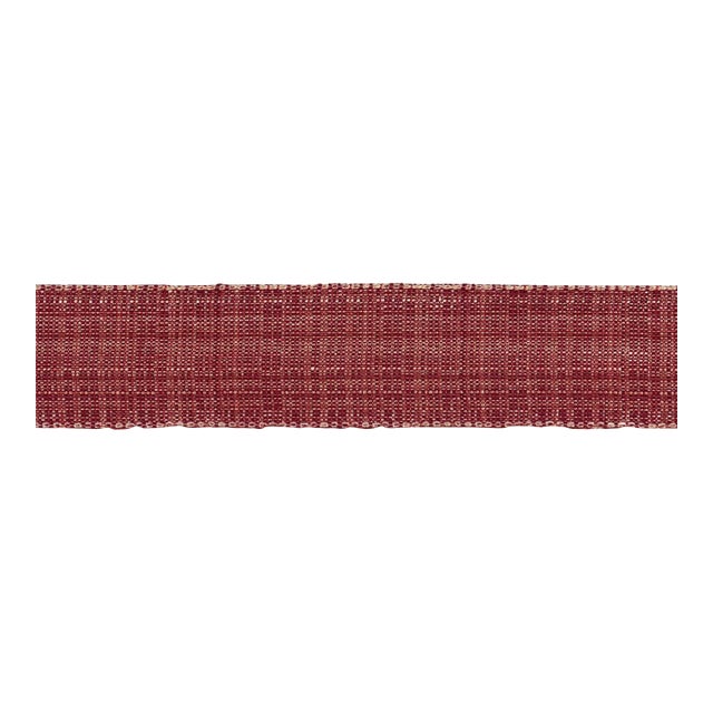 Schumacher Tweed Tape Medium In Red For Sale