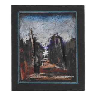 1991 Charles Dudley Abstracted Landscape Pastel For Sale