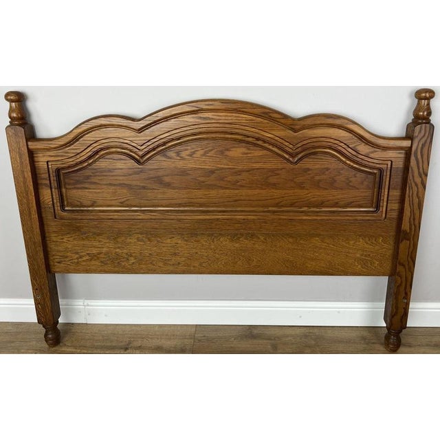 Vintage French Style Oak Headboard For Sale - Image 9 of 9