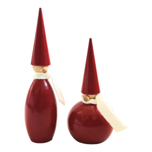 Wood Swedish Tomtes Gnomes by Larssons Tra - Set of 2