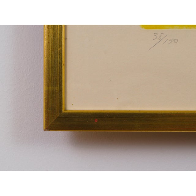 Cream Karl Einar Andersson, Untitled Yellow Abstract, 1960s, Etching For Sale - Image 8 of 11