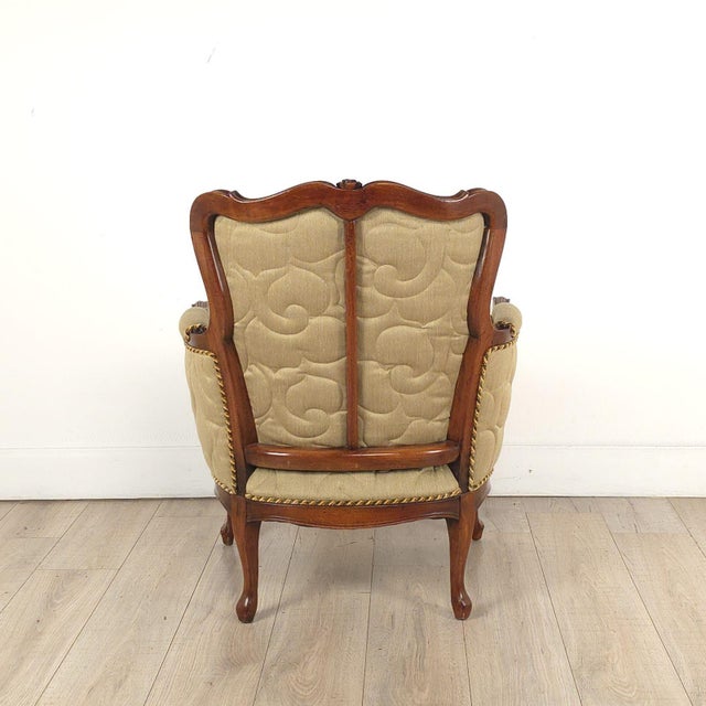 1970s Italian Fruitwood Bergère, Circa 1970 For Sale - Image 5 of 15