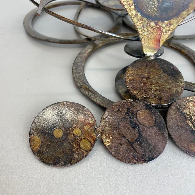 Brutalist Wall Sculpture with Candleholder attributed to Henrik Horst, Denmark, 1970s For Sale - Image 12 of 18