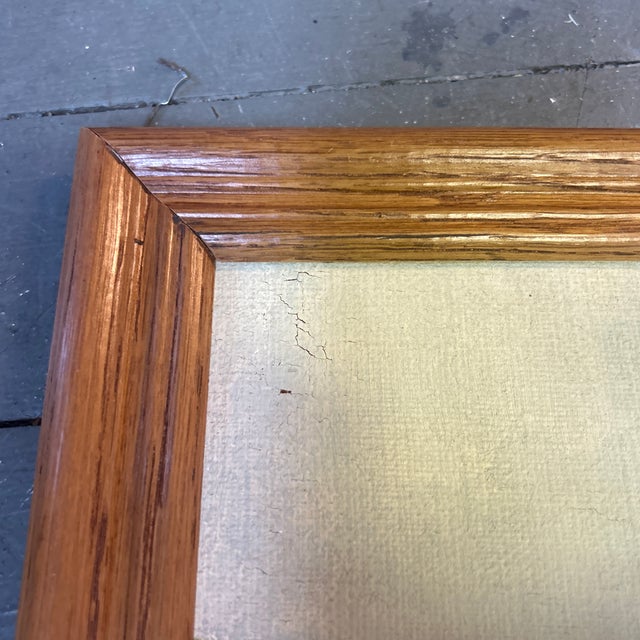 1940s 1940’s Original Rustic Moody Modernist Landscape Painting For Sale - Image 5 of 5