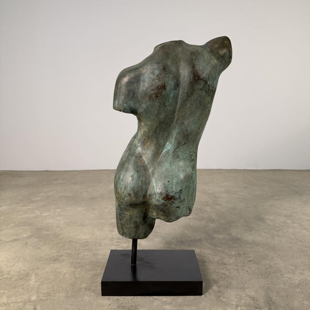 Contemporary Bronze Male Torso Sculpture, Classical Fragment Figure - 29” Tall For Sale - Image 3 of 9