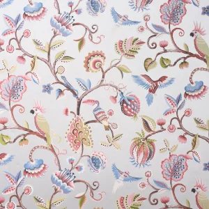 Schumacher Birds Of Paradise Fabric In Mist