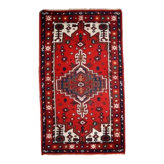 1970s Handmade Vintage Persian Hamadan Rug 2.4' X 4.4' For Sale
