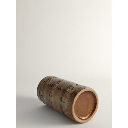 Mid-Century Modern Brown Stoneware Vase by Aldo Londi for Bitossi, Italy, 1960s For Sale - Image 9 of 11