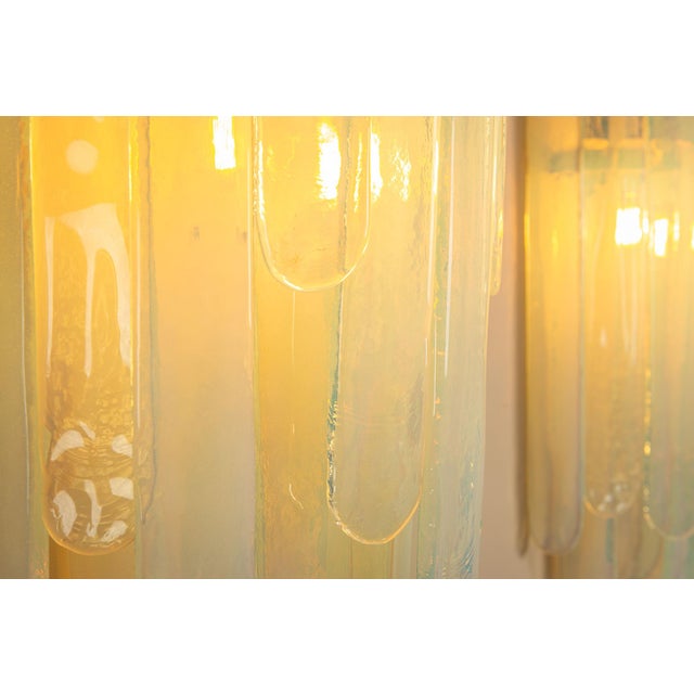 Large LP 242 Wall Lights in Opaline by Carlo Nason for Mazzega, 1970s, Set of 3 For Sale - Image 10 of 15