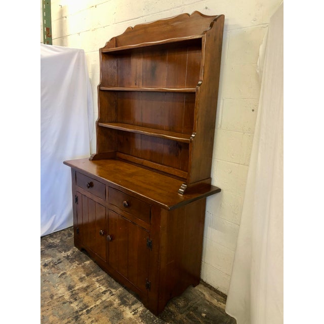 Medium size vintage W.R.Dallas ranch style (2) piece sideboard made of ponderosa pine. W.R.Dallas furniture began in 1929...