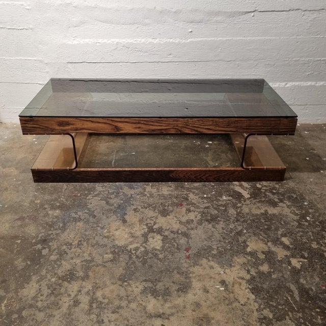 Coffee Table in Smoked Acrylic Glass with Smoked Glass Top from Roche Bobois For Sale - Image 5 of 11