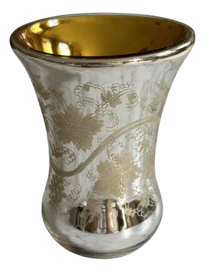 Bauernsilber Glass Cup, Germany, 1880s