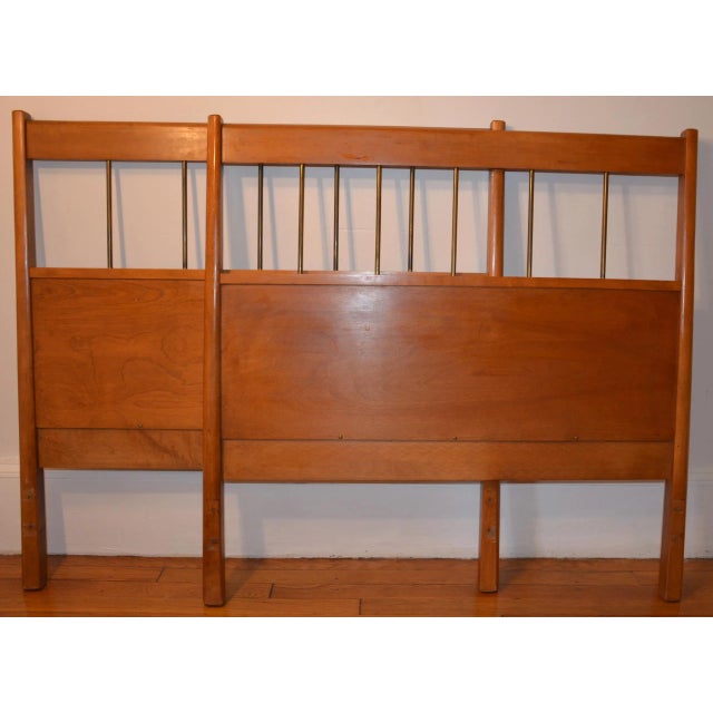 Lovely pair of twin size walnut headboards by designer Paul McCobb as part of his Planner Group line manufactured by...