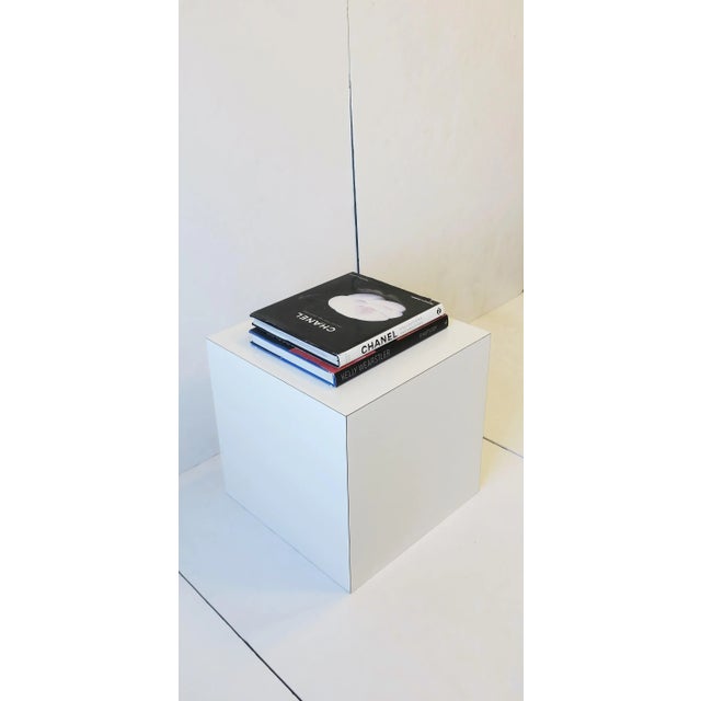 Wood White Cube End Table or Pedestal, Postmodern, Late 20th Century For Sale - Image 7 of 12