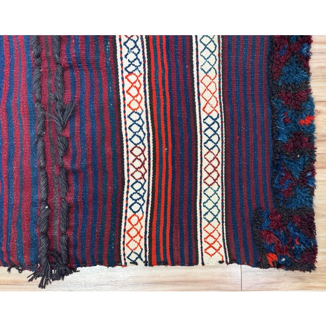 Red Vintage Saddle Blanket Wall Hanging For Sale - Image 8 of 9