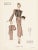 Vintage Art Deco French Fashion Print For Sale