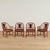Standout set of four Brighton Pavillion style chairs crafted in faux burnt bamboo with removable cushion,caned seats and...