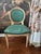French Vintage Louis XVI Malachite Side Chair For Sale - Image 3 of 10