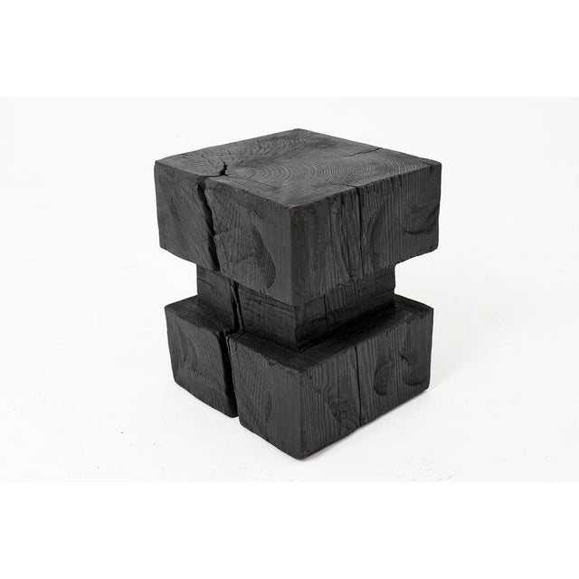 Sculptural Hardwood Side Table by Logniture For Sale - Image 4 of 11