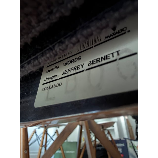 Ink Blue 2 B&b Italia Words Chairs by Jefferey Bernett & 1 B&b Italia Fat-Fat Patricia Urquiola Side Table For Sale - Image 8 of 8