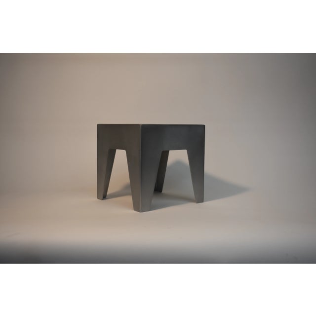 This milking stool is made by Oblik studio of Brooklyn New York. Meticulously cut and welded from flat aluminum sheet....