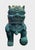 1990s 1990s Chinoiserie Teal Blue Ceramic Decorative Foo Dog Statue Room Decor For Sale - Image 5 of 6