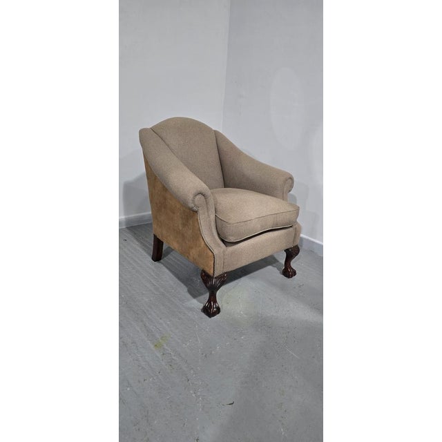 Wood Antique Mahogany Armchair, 1910s For Sale - Image 7 of 12