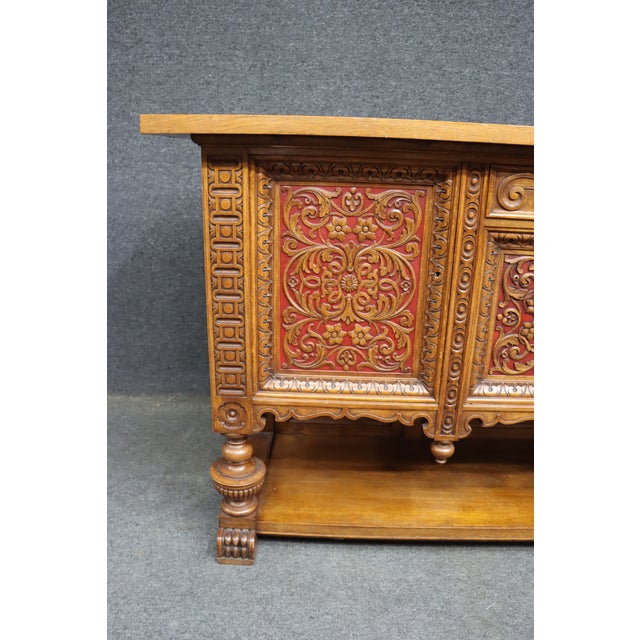 Late 19th Century Christian Krass Renaissance Revival Carved Oak Sideboard For Sale - Image 5 of 18