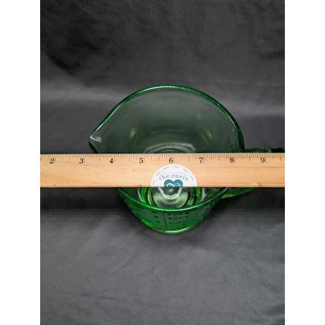 Vintage Depression Uranium Glass Footed Measuring Cup For Sale - Image 13 of 14